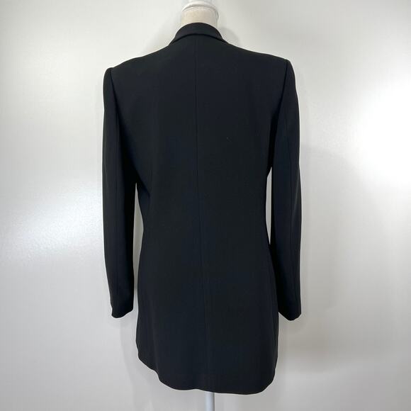 Vintage 80s Ilie Wacs Double Breasted Blazer Black Bergdorf Goodman - Picture 8 of 8